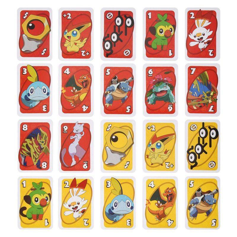 KARTY DO GRY UNO POKEMON 108 KART GRA KARCIANA RODZINNA IMPREZOWA PIKACHU