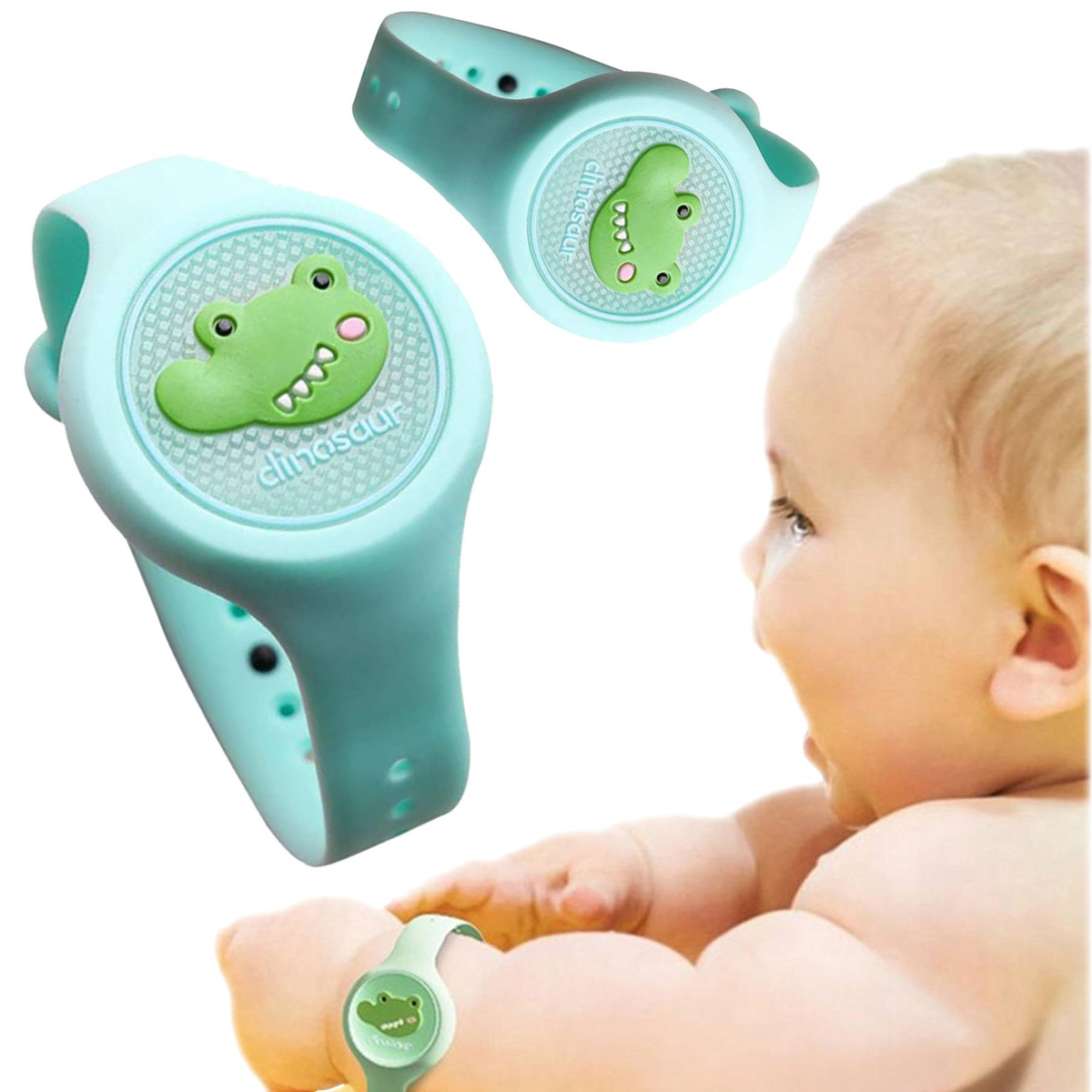 ZEGAREK DLA DZIECI NA KOMARY LED OPASKA SILIKON  PRZECIW KOMAROM ZAPACHOWY