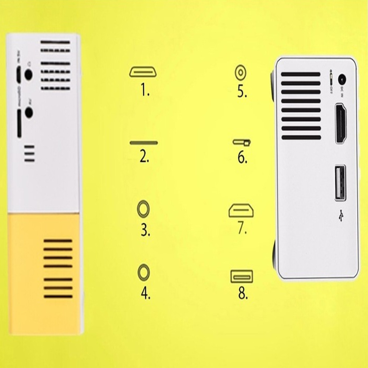 PRZENOŚNY MINI RZUTNIK PROJEKTOR LED FULL HD PRO KINO W DOMU FILMY BAJKI