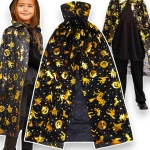 DŁUGA PELERYNA CZAROWNICY WIEDŹMY PRZEBRANIE NA HALLOWEEN KOSTIUM NA BAL