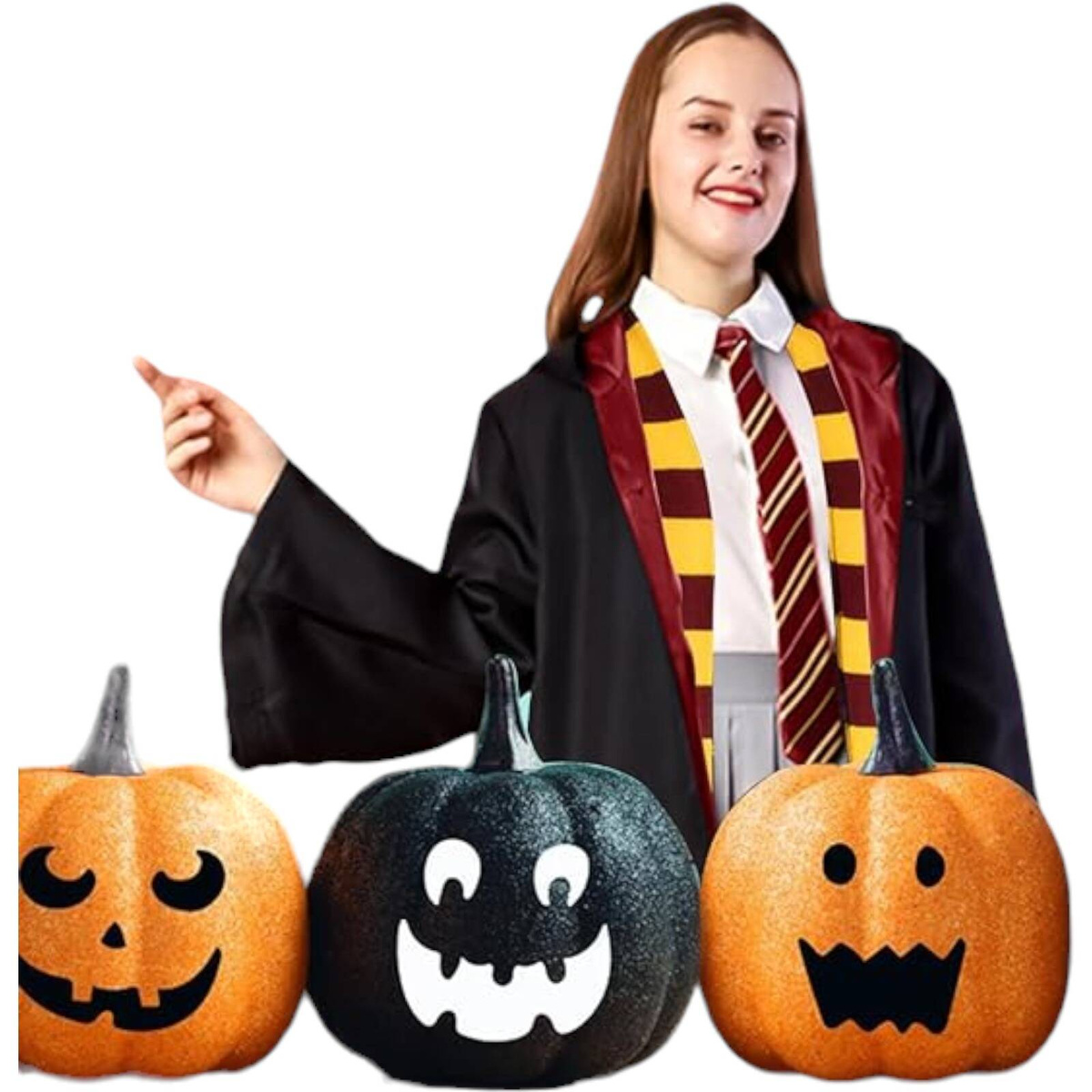 STRÓJ HARRY POTTER DLA DZIECI HERB GRYFFINDORU PELERYNA SZALIK KRAWAT  XL