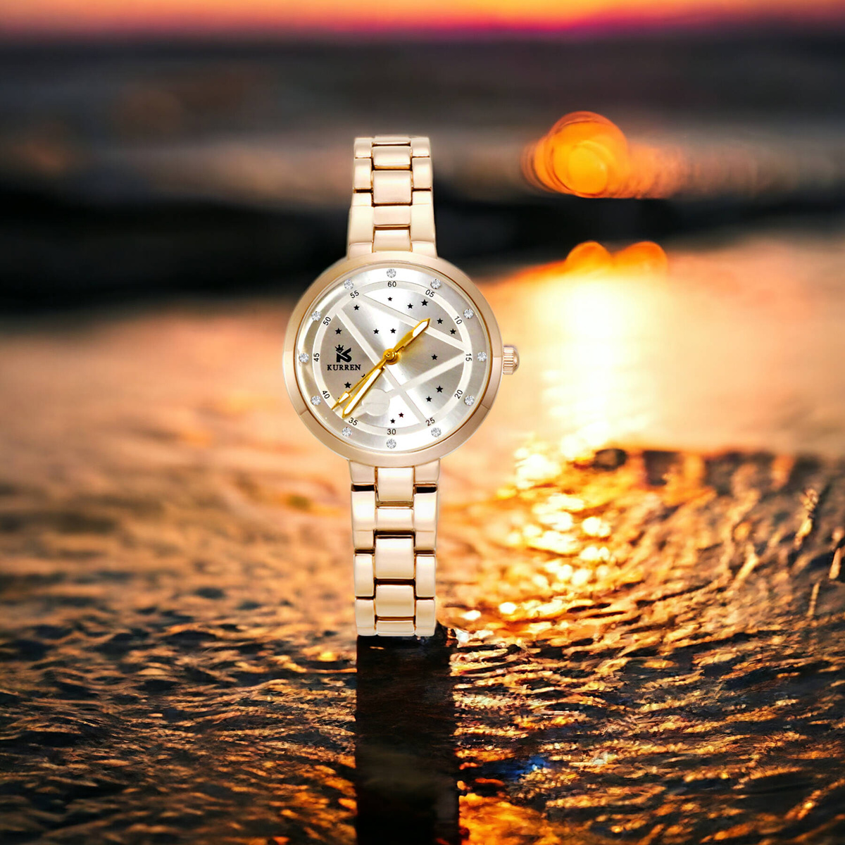 Kurren Złoty Zegarek Damski Synonim Elegancji i Precyzji Idealny na Prezent