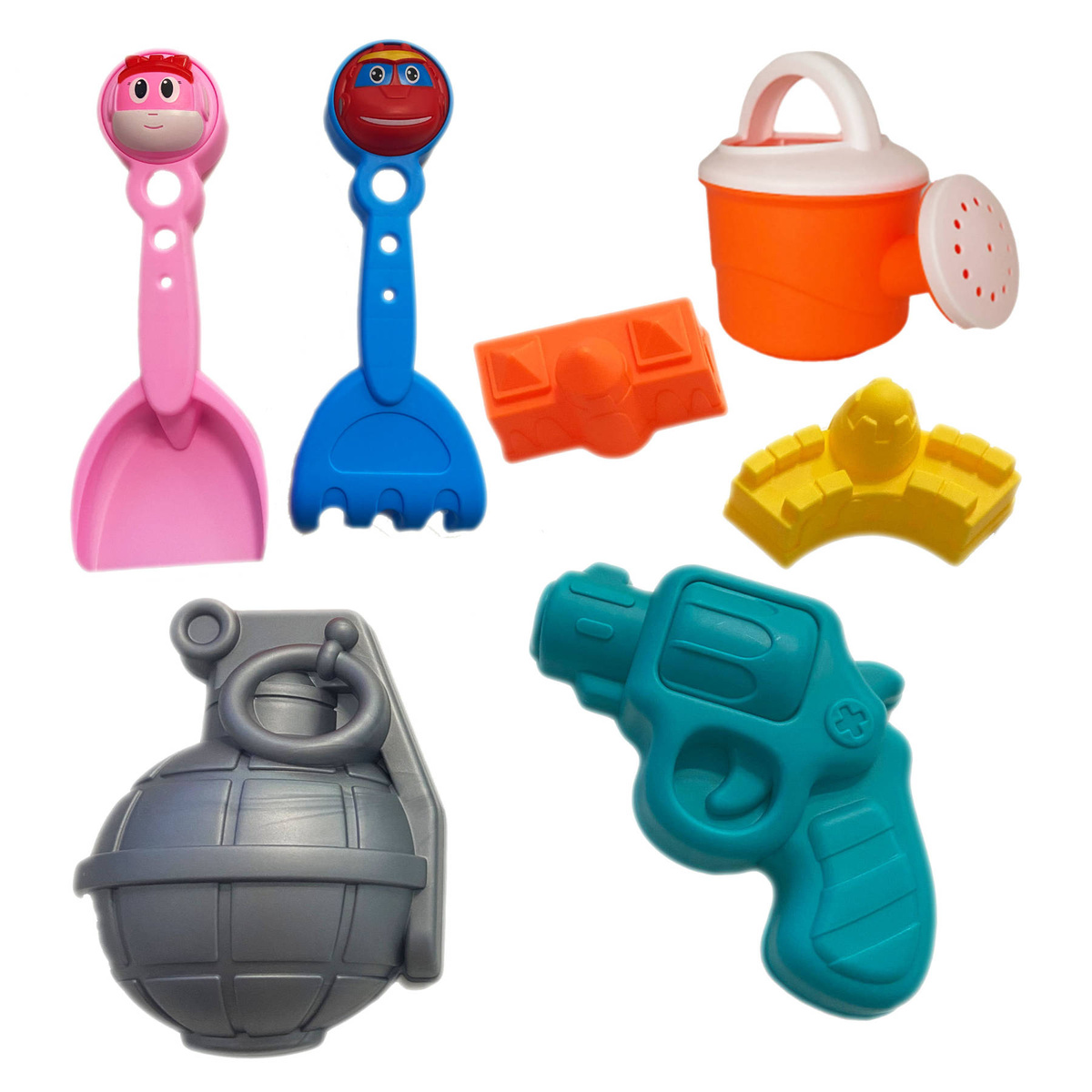 ZESTAW DO ZABAWY W PIASKU 8w1 TACZKA KONEWKA ŁOPATKI FORMY ZABAWKI NA PLAŻĘ
