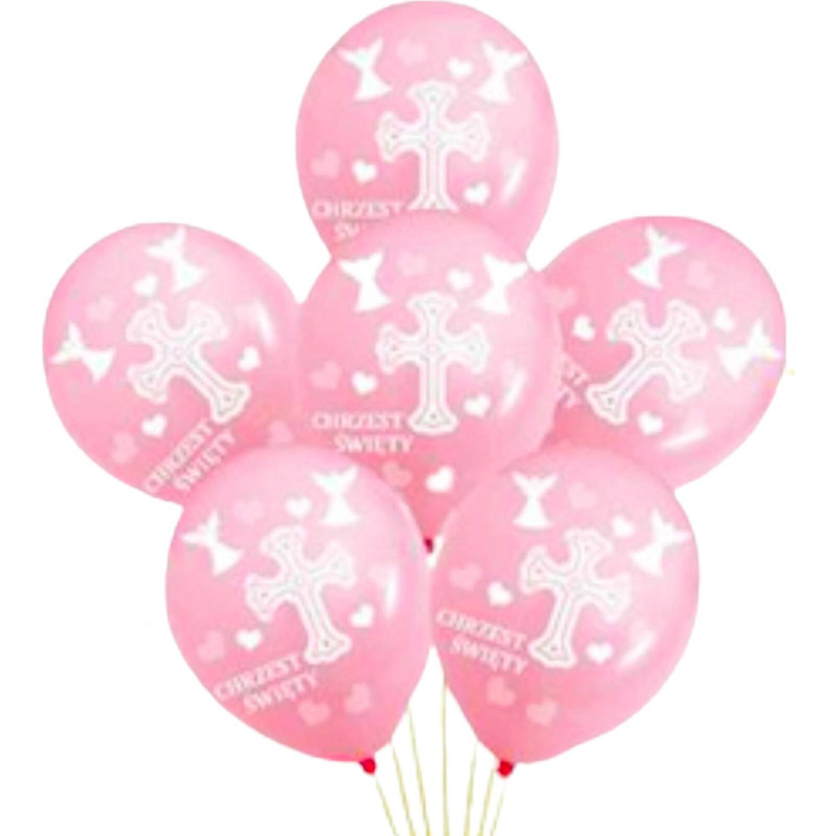 ZESTAW BALONÓW PASTELOWYCH BALONY PASTELOWE JASNORÓŻOWE ZESTAW 6SZT