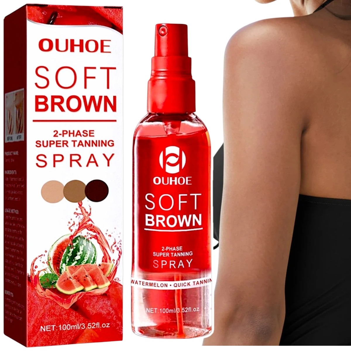 OLEJEK DO OPALANIA W SPRAYU ARBUZOWY SOFT BROWN 100 ml LEKKA FORMUŁA