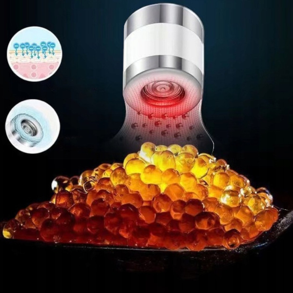 MMEIR LUKSUSOWY KREM POD OCZY Z KAWIOREM 50g+MASAŻER INTENSYWNA REGENERACJA