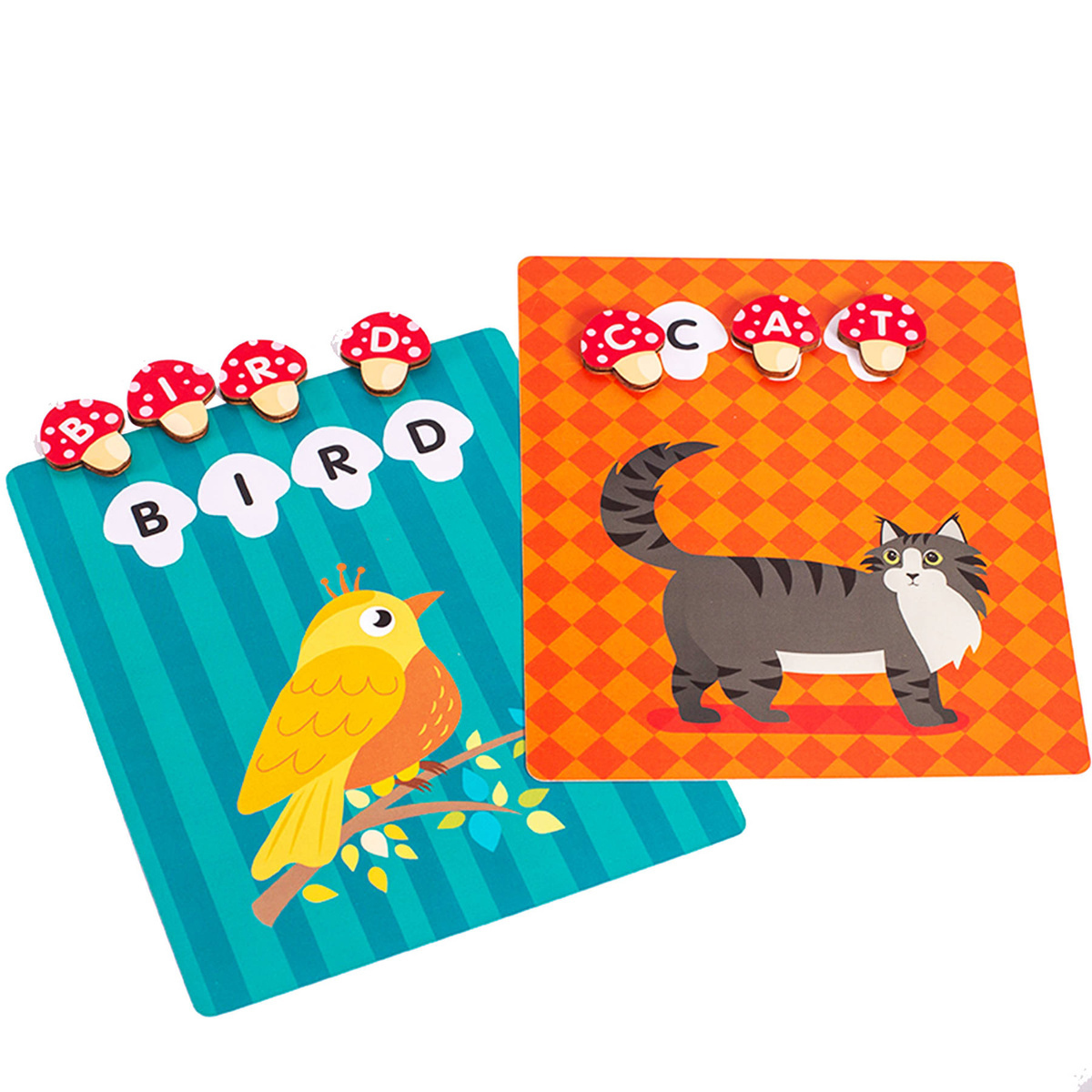 DREWNIANE PUZZLE GRZYBKI UKŁADANKA DREWNIANA GRA EDUKACYJNA MONTESSORI 