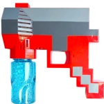 MINECRAFT PISTOLET DO BANIEK MYDLANYCH BAŃKI MYDLANE WYRZUTNIA + PŁYN PIXEL