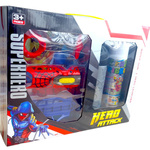 SPIDERMAN ZESTAW 5w1 WYRZUTNIA SIECI LUB WODY STRZELA SERPENTYNA RĘKAWICA 