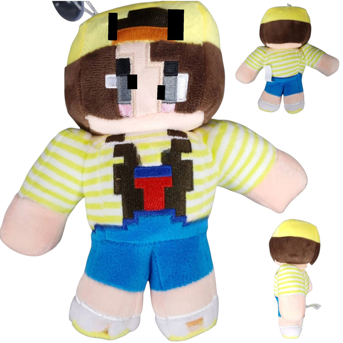 MASKOTKA MINECRAFT Z GRY ŻÓŁTY STEVE LUDZIK DUŻA PRZYTULANKA Z GRY PLUSZ