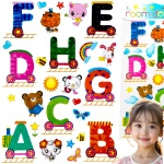 NAKLEJKI 3D NA ŚCIANĘ DLA DZIECI ALFABET ZWIERZĘTA OZDOBA POKOJU NA ŚCIANĘ