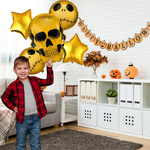 BALONY NA HALLOWEEN ZESTAW BALONÓW MIASTECZKO HALLOWEEN JACK NA IMPREZĘ 