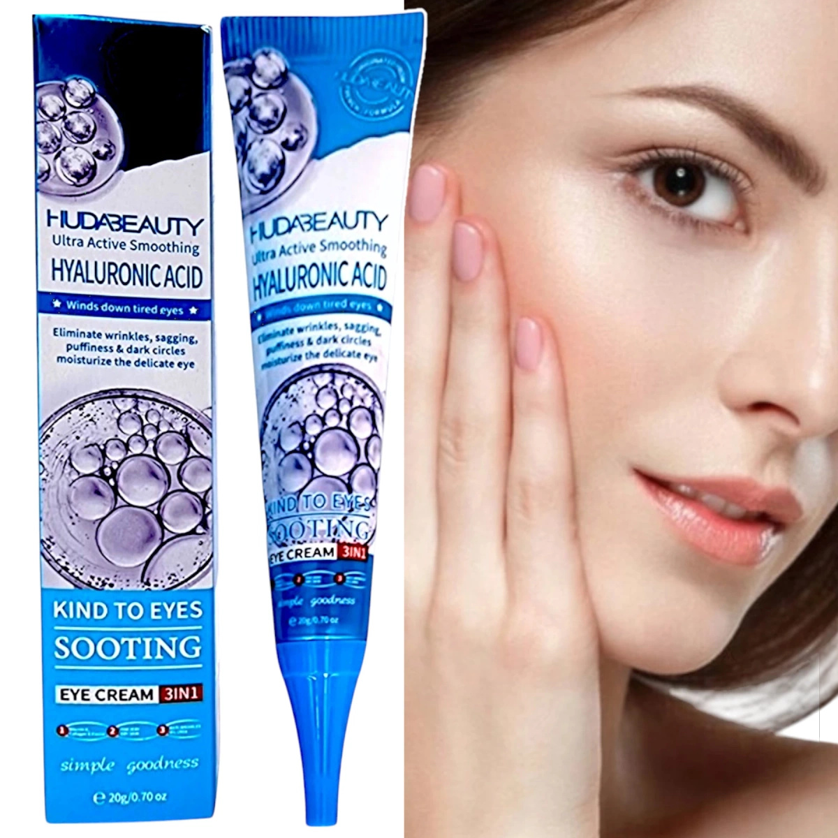 HB KREM POD OCZY 3w1 Z KWASEM HIALURONOWYM 20g INTENSYWNA REGENERACJA