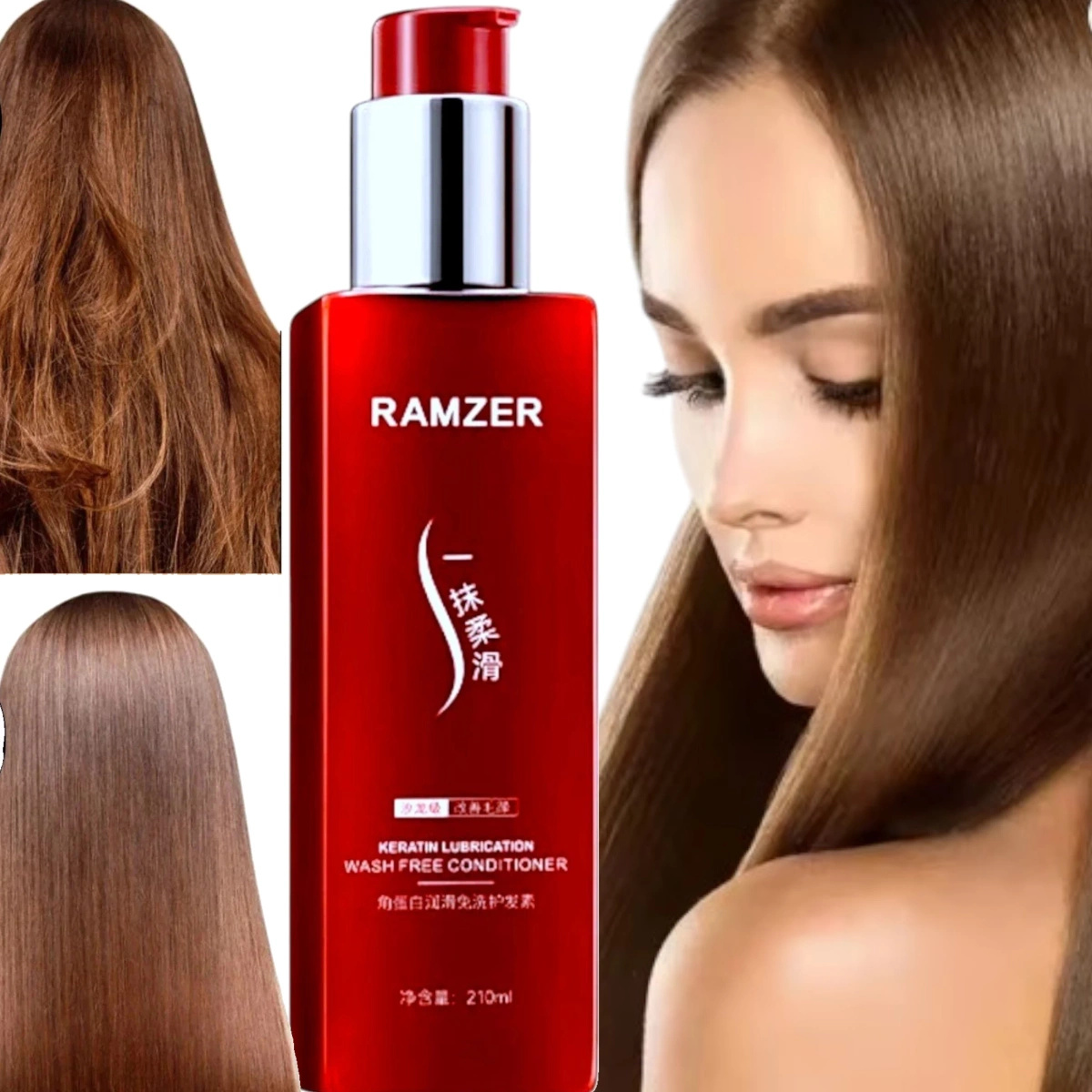 RAMZER KERATYNOWA ODŻYWKA DO WŁOSÓW BEZ SPŁUKIWANIA 210ml REGENERACJA BLASK