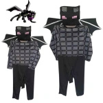 MINECRAFT Strój dla chłopca Smok Enderu rozmiar L (130-140) + miecz + karabin
