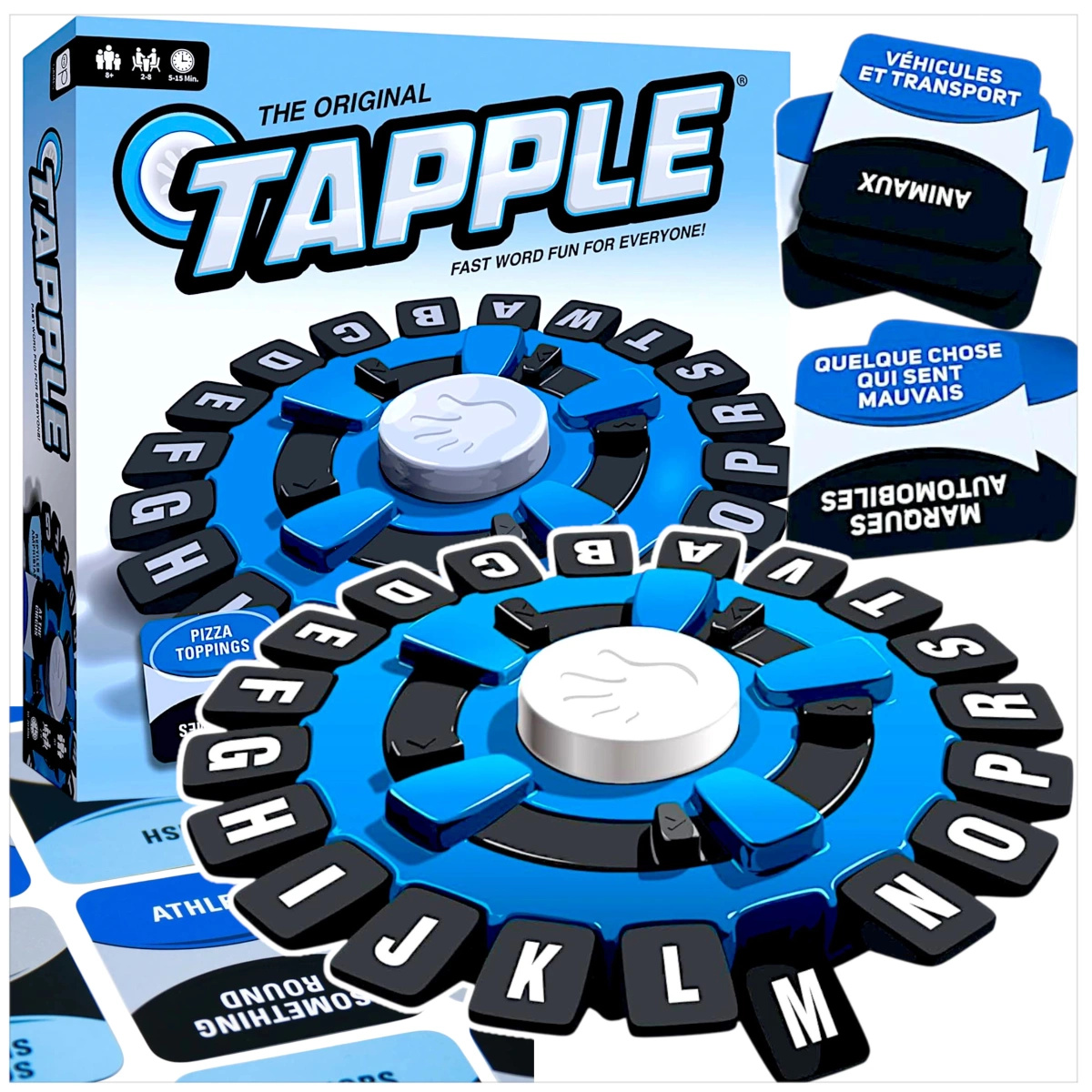 TAPPLE GRA SŁOWNA EDUKACYJNA KREATYWNA ZABAWA GRA RODZINNA 36 KART LITERKI