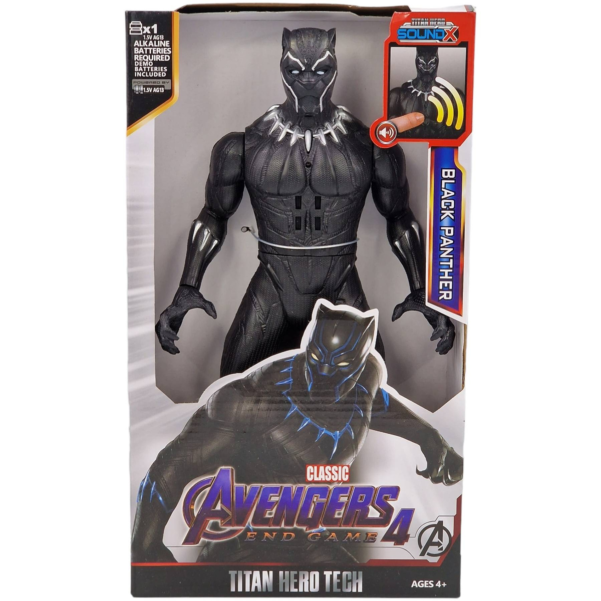 AVENGERS INTERAKTYWNA FIGURKA CZARNA PANTERA 30cm RUCHOMA RUSZA SIĘ DŹWIĘK