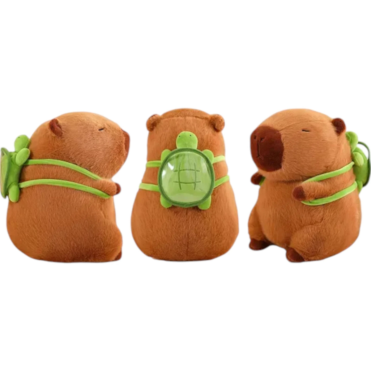 KAPIBARA PLUSZOWA MASKOTKA ZABAWKA Z PLECAKIEM ŻÓŁWIK 80CM MIĘKKA PLUSZAK 2W1