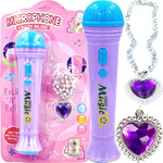 MEGA ZESTAW 2w1 MIKROFON DO ZABAWY + NASZYJNIK ŚPIEWA MELODIE ŚWIECI LED