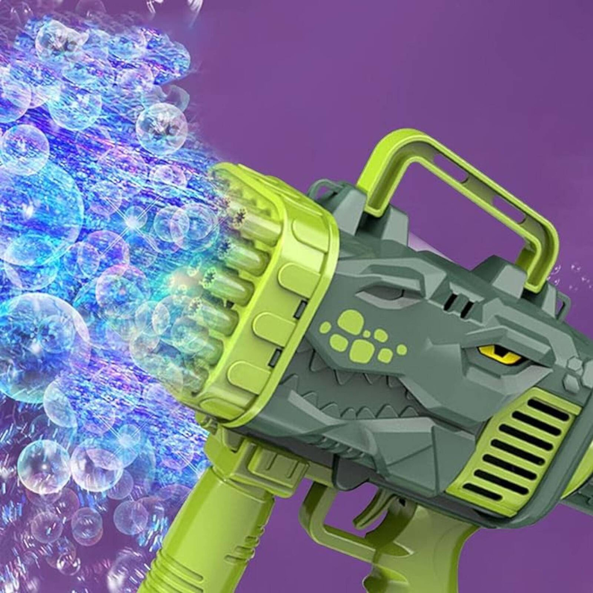 PISTOLET DO BANIEK MYDLANYCH AUTOMAT DINOZAUR MASZYNKA BAŃKI MYDLANE + PŁYN