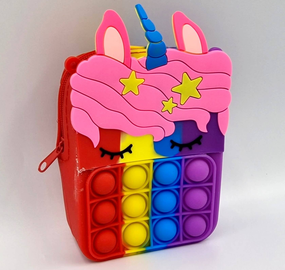 TOREBKA POP IT JEDNOROŻEC PUSH BUBBLE SENSORYCZNA 