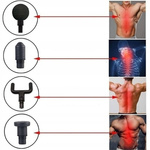 MOCNY PISTOLET DO MASAŻU PLECÓW CIAŁA STÓP 4 KOŃCÓWKI MASAŻER 24W USB 