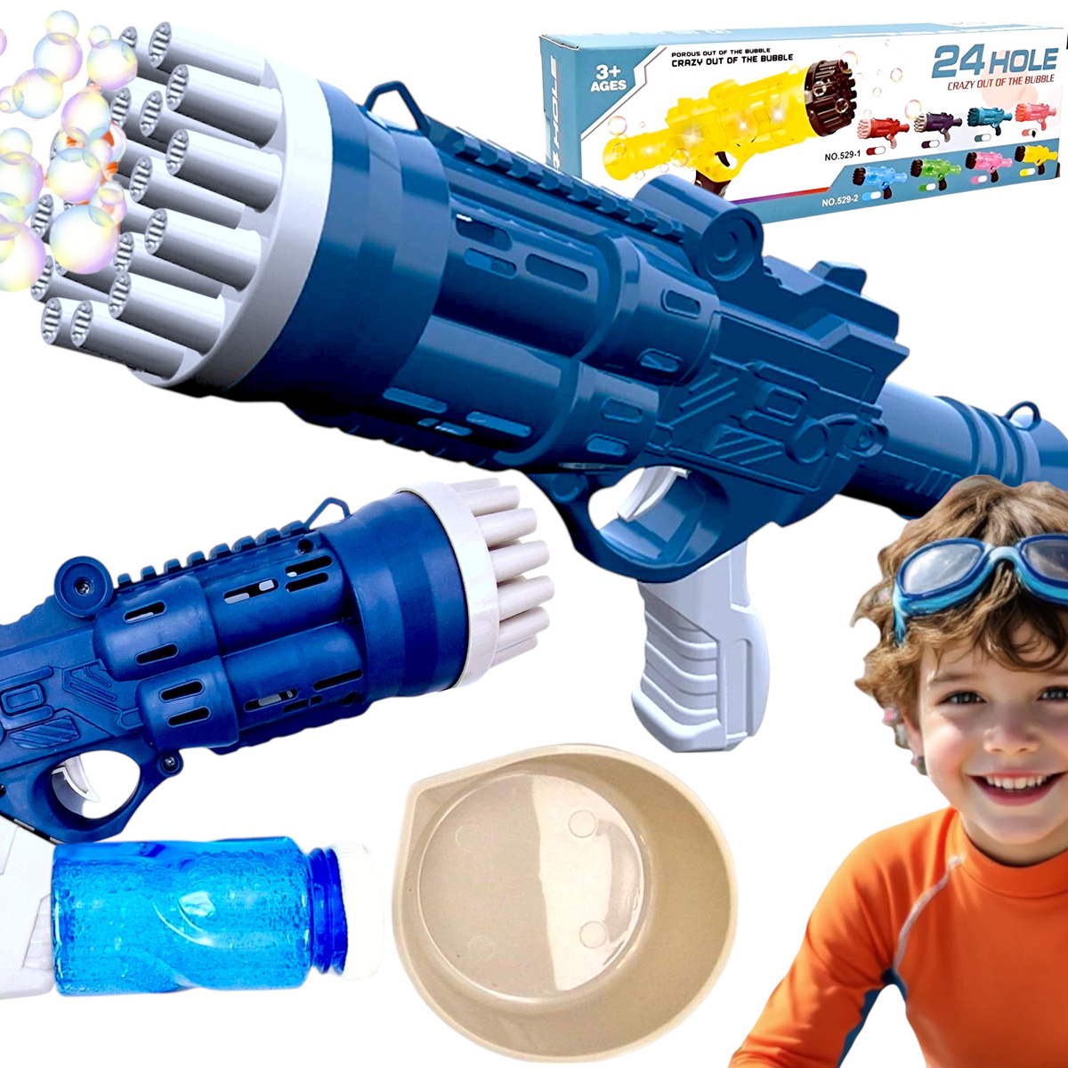 PISTOLET WYRZUTNIA DO ROBIENIA BANIEK MYDLANYCH 24 MASZYNKA BAŃKI MYDLANE