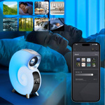 LAMPKA NOCNA LED ŚLIMAK RGB BLUETOOTH ZEGAR RADIO GŁOŚNIK APLIKACJA 