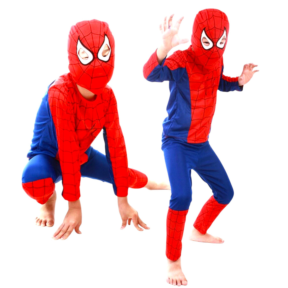 STRÓJ SPIDERMAN PAJĄK KOSTIUM + MASKA 3w1 PRZEBRANIE DLA CHŁOPCA 122-128 L