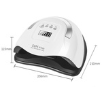 LAMPA DO PAZNOKCI UV LED HYBRYDA ŻEL MOCNA X7 MAX LCD AŻ 57 DIOD UV LED