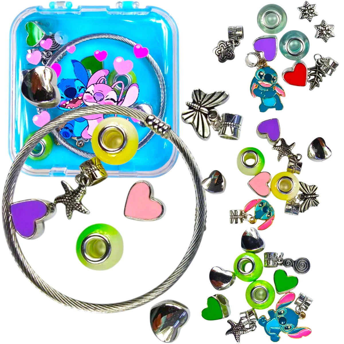 ZESTAW BIŻUTERII LILO I STITCH BRANSOLETKA Z ZAWIESZKAMI KREATYWNY PREZENT