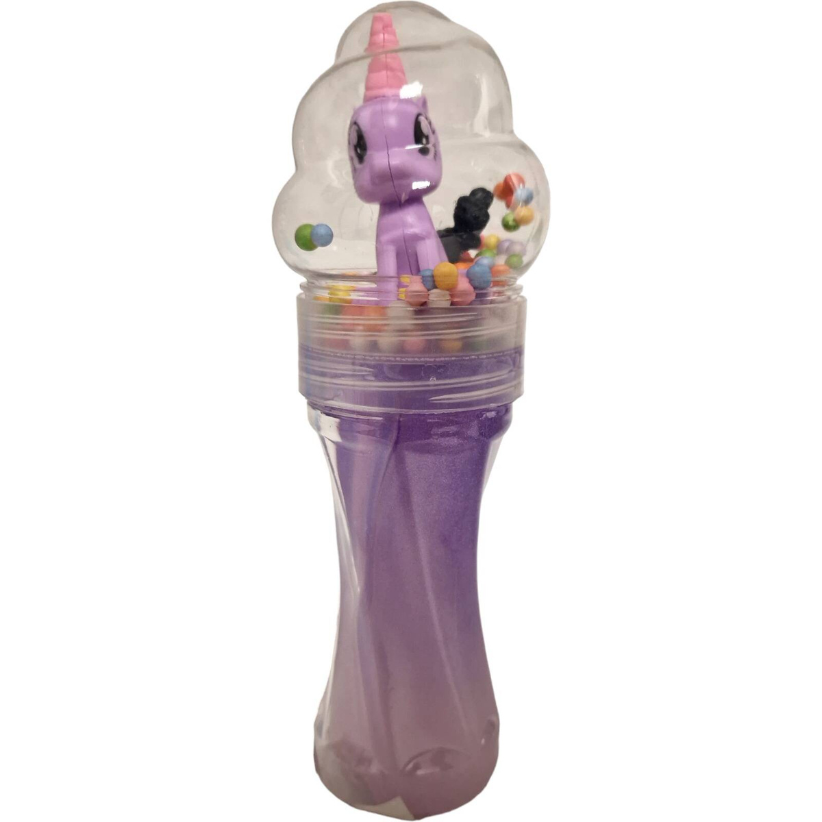 SLIME MASA PLASTYCZNA BROKATOWA W TUBIE GLUTY + FIGURKA JEDNOROŻEC KULECZKI