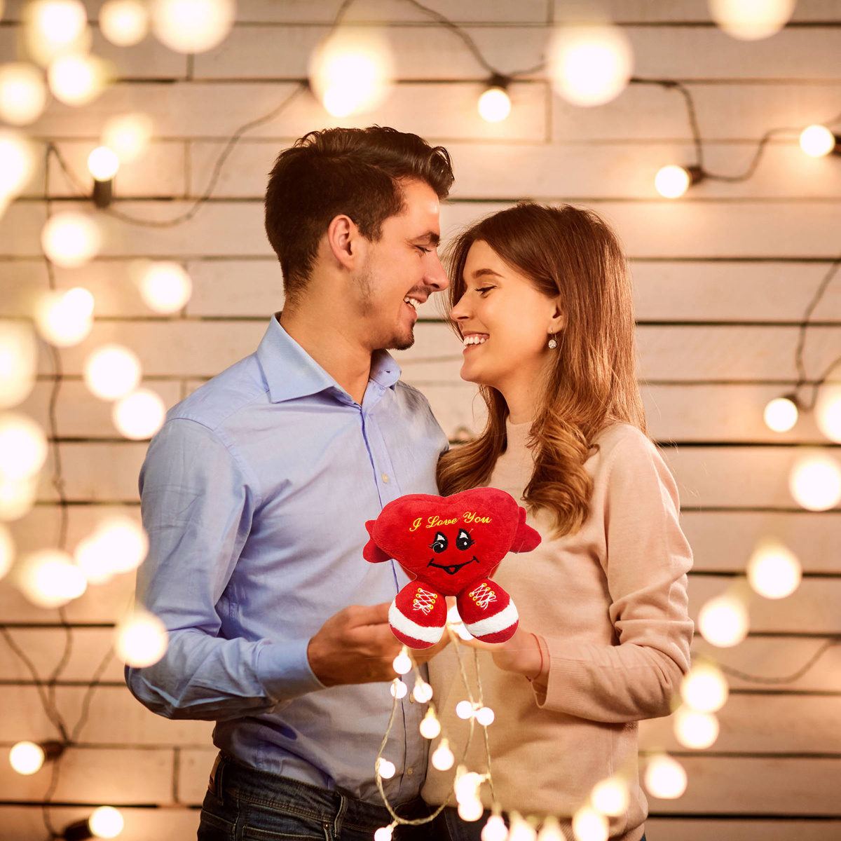 PLUSZOWE SERCE MASKOTKA W KSZTAŁCIE SERCA PRZYTULANKA I LOVE YOU NA PREZENT