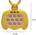 POP IT KONSOLA PUSH POKEMON PIKACHU GRA ELEKTRONICZNA ZRĘCZNOŚCIOWA 4 TRYBY