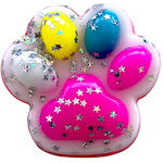 GNIOTEK ANTYSTRESOWY KOCIA ŁAPKA Z POSYPKĄ ZABAWKA SENSORYCZNA ANTYSTRESOWA