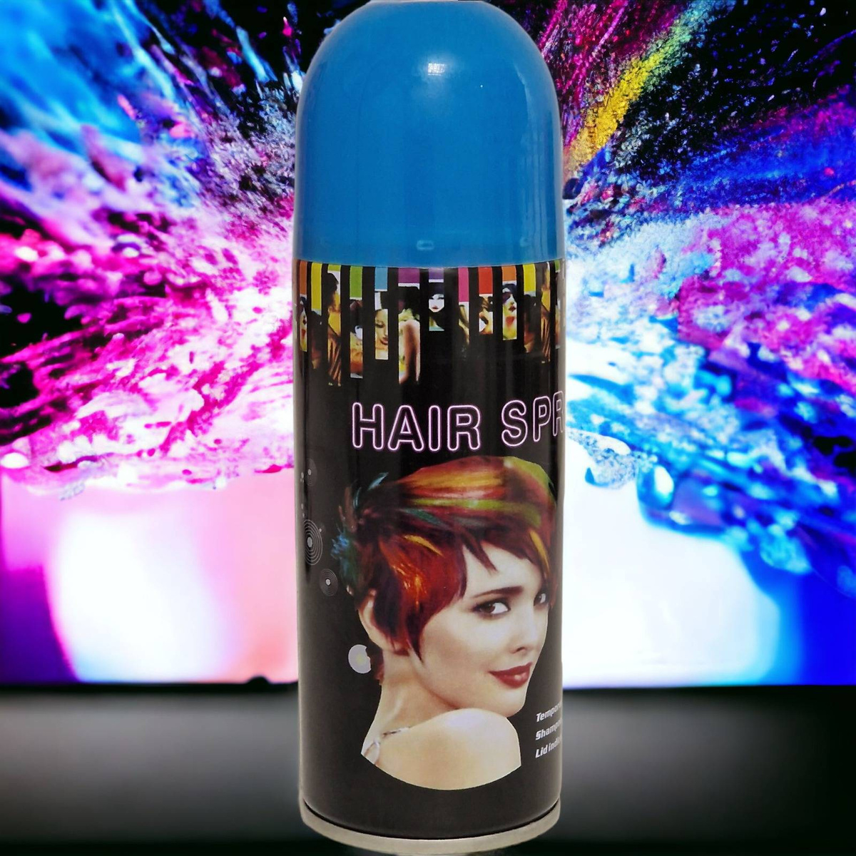 SPRAY DO WŁOSÓW FARBA ZMYWALNA KOLORYZUJĄCA ŻÓŁTA BEZPIECZNA NA IMPREZĘ 