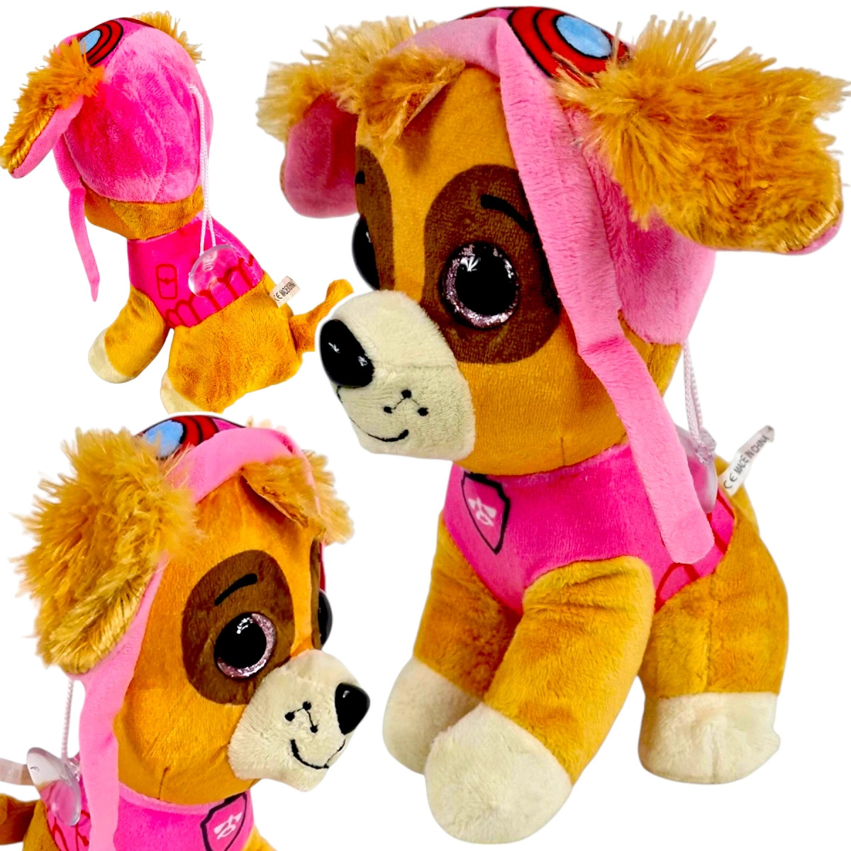 DUŻA MASKOTKA PSI PATROL SKYE PRZYTULANKA PLUSZOWA BŁYSZCZĄCE OCZY PLUSZAK