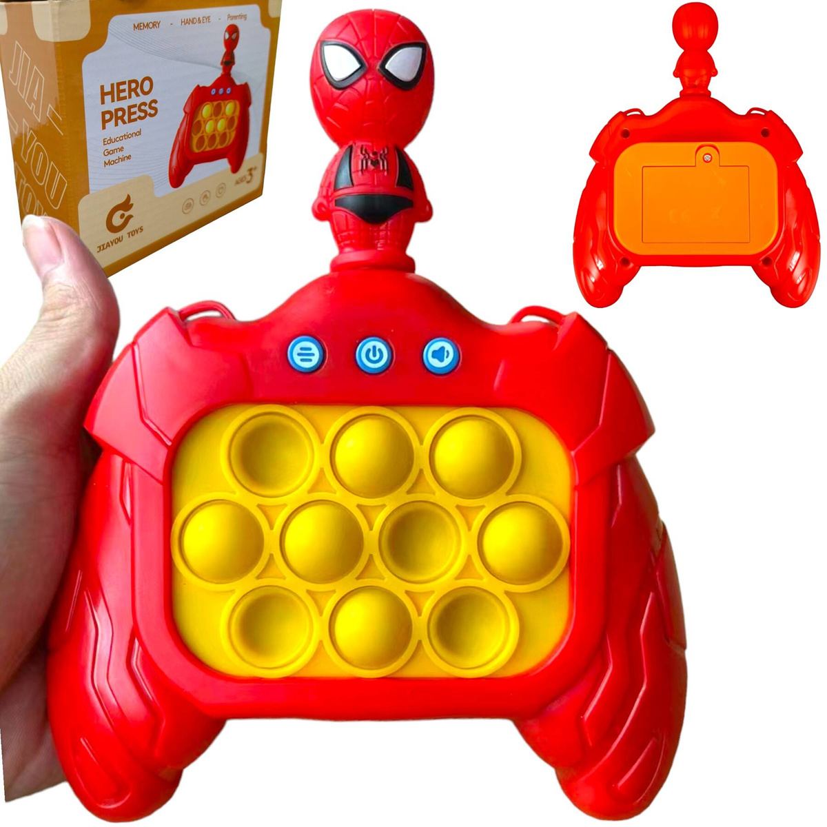 GRA ELEKTRONICZNA ZRĘCZNOŚCIOWA POP IT KONSOLA PUSH SPIDERMAN 80 POZIOMÓW !