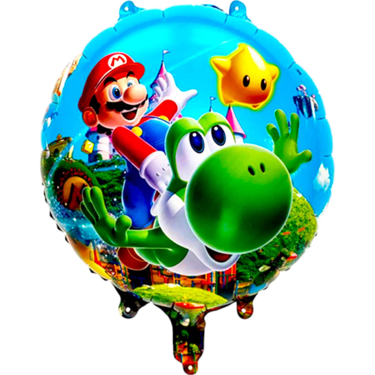 BALON FOLIOWY SUPER MARIO BROS 45CM NA URODZINY DZIECKA MARIO I SMOK