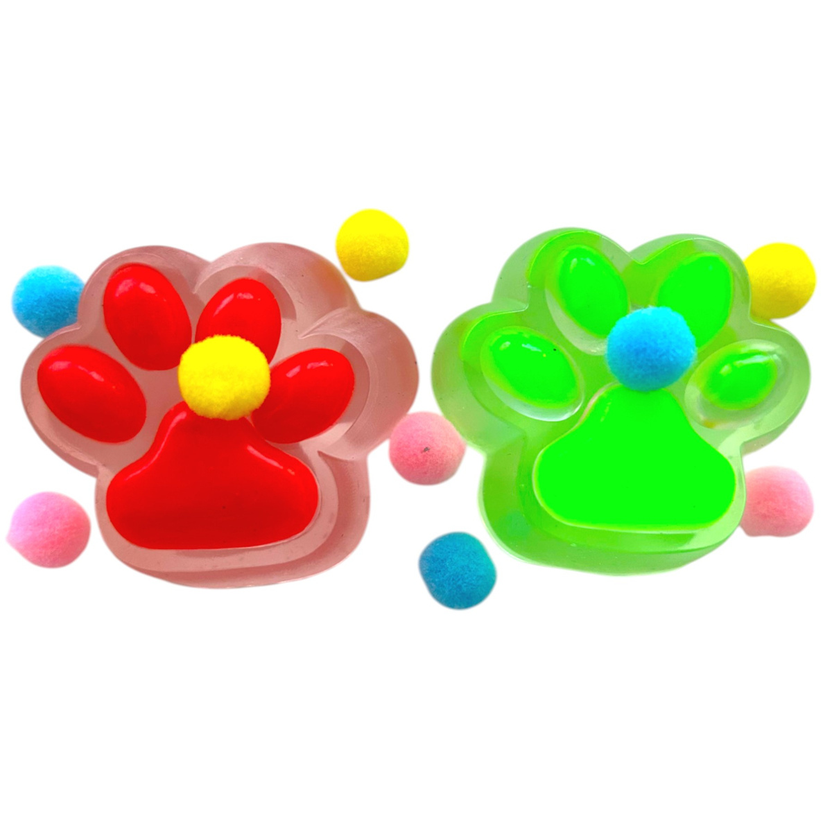 GNIOTEK KOCIA ŁAPKA SQUISHY ZESTAW 2 SZTUKI ZABAWKA ANTYSTRESOWA PSIA ŁAPA