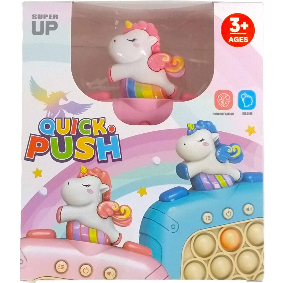 GRA ZRĘCZNOŚCIOWA POP IT DLA DZIEWCZYNKI ANTYSTRESOWA GIERKA 4w1 JEDNOROŻEC