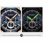 ELEGANCKI ZEGAREK MĘSKI MODNY CURREN DATOWNIK CHRONOGRAF JAPOŃSKI MECHANIZM