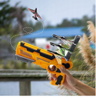 PISTOLET WYRZUTNIA SAMOLOTÓW DUŻY ZASIĘG 4 SAMOLOTY ZESTAW RZUTKA SZYBOWIEC