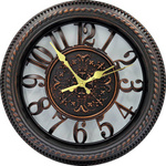 KLASYCZNY ELEGANCKI ŚCIENNY ZEGAR ZE ZŁOTYMI AKCENTAMI  NA ŚCIANE DUŻY 30cm