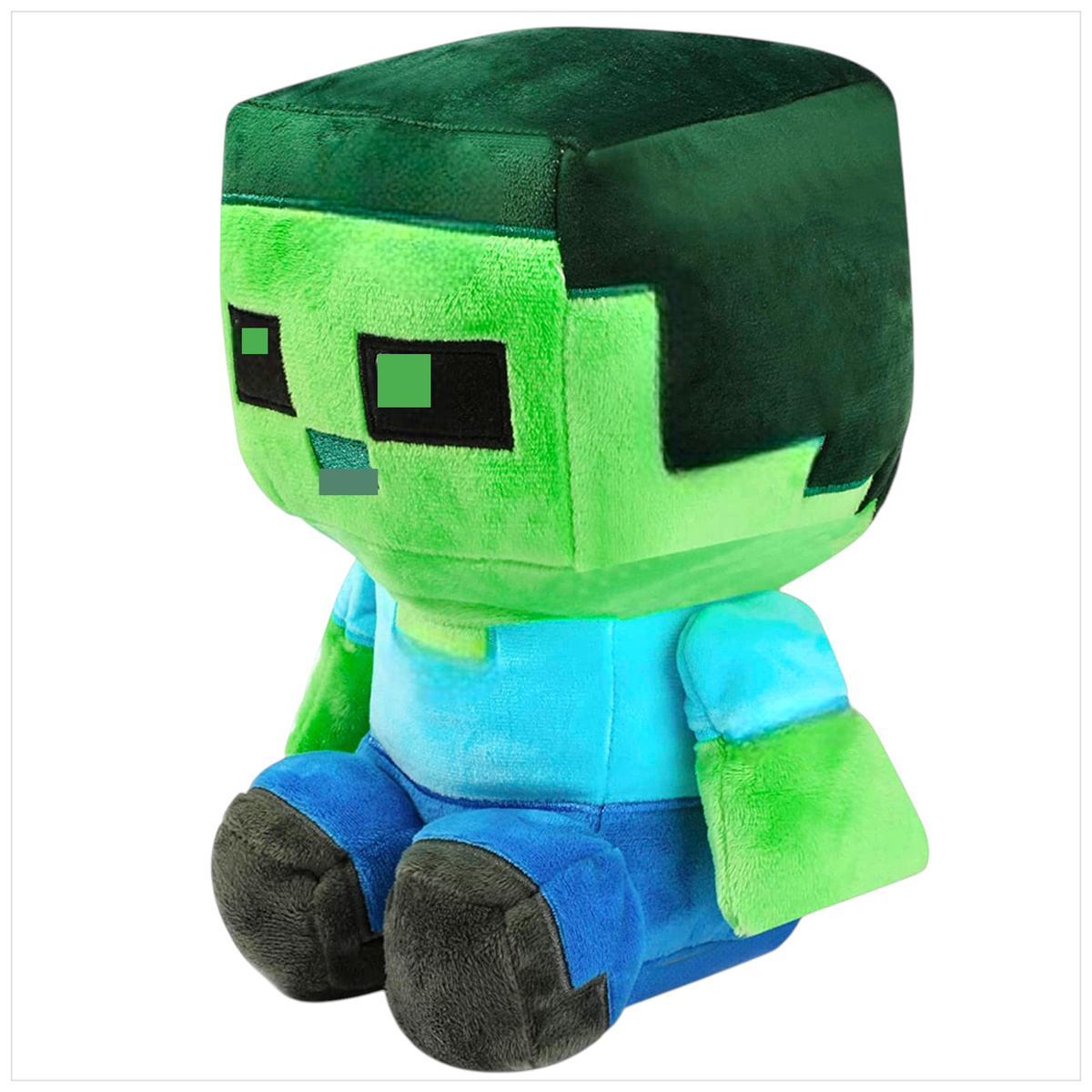 MINECRAFT BABY ZOMBIE PLUSZOWA MASKOTKA Z GRY PLUSZAK DUŻA PRZYTUALNKA 