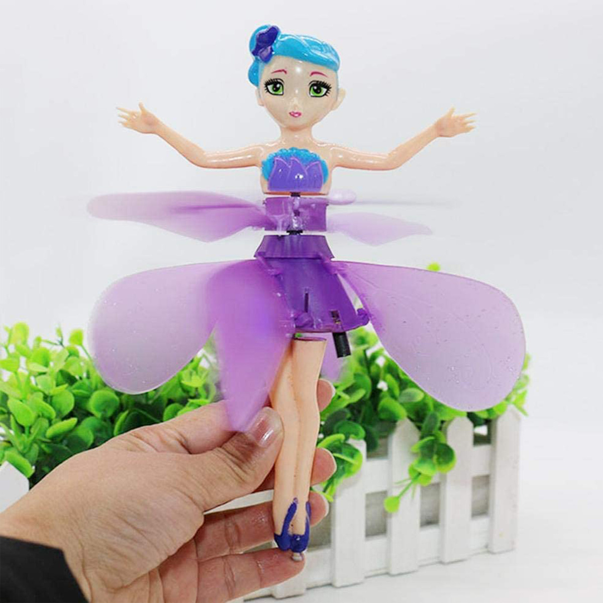 Latająca Lalka Magiczna Wróżka Kwiatowa Sterowana Ręką Dłonią USB