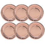 TALERZYKI NA URODZINY IMPREZĘ 23cm ROSE GOLD 6szt TALERZE JEDNORAZOWE