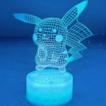 LAMPKA LED USB 3D PILOT PIKACHU KOLORY RGB DLA DZIECI NA PREZENT DO POKOJU