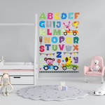 NAKLEJKI 3D NA ŚCIANĘ DLA DZIECI ALFABET ZWIERZĘTA OZDOBA POKOJU NA ŚCIANĘ