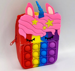 TOREBKA POP IT JEDNOROŻEC PUSH BUBBLE SENSORYCZNA 